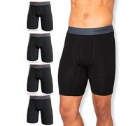 FM London Calzoncillos de Hombre Boxer, Pack de 4 - Boxer Largos para Hombre de Bambú Supersuaves, Transpirables y Antirrozaduras, con Abertura Frontal