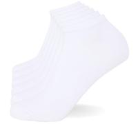 FM London Bamboo Trainer Calcetines, Blanco (White 02), Talla única (Talla del Fabricante: UK 4-8 EU 37-42) (Pack de 6) para Mujer