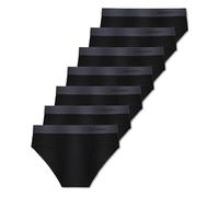 FM London Pack de 7 Slips para Hombre Esenciales - Calzoncillos para Hombre Slip Modernos y Sin Etiquetas - Pack de Calzoncillos Ricos en Algodón con Cintura Elástica Antideslizante, Negro, XXL
