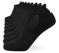 FM London paquete de 8 Calcetines deportivos acolchados unisex, Negro, 43-46