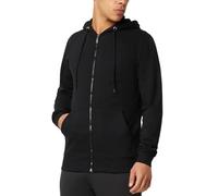 FM London sudadera con cremallera para hombre - Sudadera con cremallera ideal para ropa casual y deportiva, Negro, XL