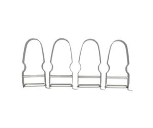 FM Professional 21729 - Peladores para verduras, juego de 4 peladores de afeitadoras para verduras, ahorro de verduras, acero inoxidable, plateado, 11,5 x 6 cm