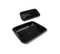Fm Professional 9912750 - Plato para horno, plato esmaltado, plato para hornear, plato para gratinar, plato xXL, plato pequeño para horno, acero esmaltado, negro, 40 x 34 cm, 21 x 12 cm