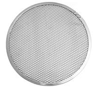 FM PROFESSIONAL Bandeja de horno en aluminio redonda perforada o retina redonda para hornear pizzas, enfriar repostería y descongelar alimentos, 33x33x0,3cm, 1ud.
