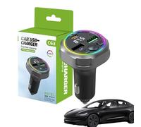 FM Transmister Auto Blųetooth - 30W PD QC3.0 Fast Carger Safe | Adaptador De Radio Inalámbrico De Reproductor Auto MP3 2 Conexiones USB | Para Autos SUV, Destinatario De Audio, Protección De Seguridad