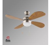 Fm Calefacción VT-105 SOFT Ventilador de Techo con Luz y Mando 50W Blanco