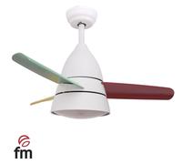 Fm Vt Kids L Multicolor - Ventilador De Techo 3 Aspas Con Luz