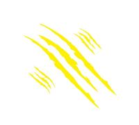 FM2018XSL Pegatina Impermeable de Marcas de Garras para Capó, 3 UDS Calcomanía de Vinilo con Marcas de Rozaduras para Coche(Amarillo)