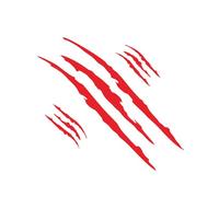 FM2018XSL Pegatina Impermeable de Marcas de Garras para Capó, 3 UDS Calcomanía de Vinilo con Marcas de Rozaduras para Coche(Rojo)