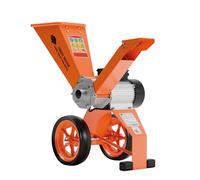 FM4DDE-EU-ADJ Trituradora Eléctrica de Madera 4HP con Tolva Giratoria - Transmisión Directa, Compacta y Portátil - Tritura Ramas de hasta 50 mm - Sistema Antibloqueo Mejorado - Enchufe EU