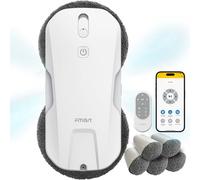 Fmart T11 - Robot limpiador de ventanas, sistema de cuatro vías, seguridad triple, navegación inteligente, mando a distancia, para todas las superficies lisas, 7 paños