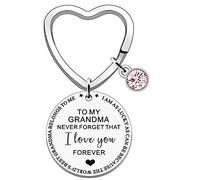 FMCC Llavero Personalizado de la mejor abuela para abuela, cumpleaños, Navidad, de nietos, nunca olvides que te amo para siempre