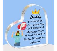 FMCC Placa acrílica con texto en inglés «Dad Gifts from Daughter Daddy» para cumpleaños, día del padre, Navidad de parte de la hija