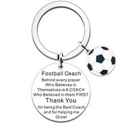 FMCC Regalos de entrenador de fútbol para hombres, regalo de agradecimiento para entrenador de fútbol, llavero detrás de cada jugador es un entrenador que creyó en el primer entrenador de fútbol