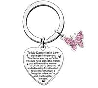 FMCC Regalos para Nuera: Cumpleaños, Aniversario, San Valentín, Boda (en Corazón) - Llavero Plateado, Talla Única