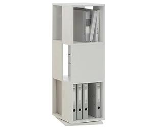 FMD furniture 291-001E, estantería giratoria, en Color Blanco, Dimensiones Aprox. 34 x 108 x 34 cm (BHT), aglomerado Recubierto de Resina de melamina.