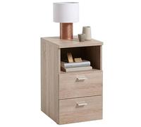 FMD furniture 652-001E - Mesilla de Noche (imitación de Roble, tamaño Aprox. 35 x 61,5 x 40 cm (BHT), aglomerado Recubierto de Resina de melamina