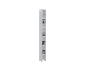 FMD Möbel, 210-002 Hello 2, Estante para CD/DVD, Recubierto de Resina elamin, Blanco,18,9 x 185,0 x 16,2 cm (WHD)