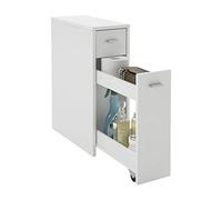 FMD Möbel Denia Cómoda de Baño, Madera, Blanco, 20x45x61 cm