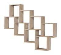 FMD Möbel Estantería de Pared de aglomerado, 120,8 x 94,5 x 15,7 cm Aprox.