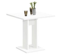FMD Möbel Mesa de Comedor, Tejido de Madera, Blanco, ca. 70 x 70 x 75 cm