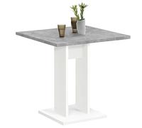 FMD Möbel Mesa de, Madera de ingeniería, Blanco Concreto La, ca. 70 x 70 x 75 cm