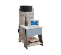 FMD Möbel Mesilla de Noche, Material de Madera, Color Roble Arena, ca. 34 x 70 x 39 cm