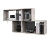FMD Möbel-SB-Halle FMD 270-001 Nora estantería de Roble de Arena de Colour Gris oscuro/100 x 53 x 20 cm con diseño de Bandeja