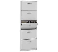 FMD Möbel Zapatero Step 5, 58,5 x 168,5 x 17 cm, Blanco