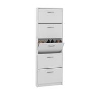 FMD Möbel Zapatero, Tabla de Madera aglomerada, Blanco, ca. 58,5 x 168,3 x 17