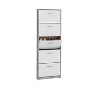 FMD Möbel Zapatero, Tabla de Madera aglomerada, Hormigón La/Blanco, ca. 58,5 x 168,3 x 17