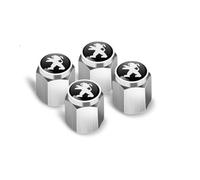 Fmesoo 4 pcs Coche Tapas válvulas neumáticos,para Peugeot 508L Tapones Aluminio con Anillo Goma presión Estable de los neumáticos,C