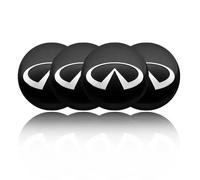 Fmesoo 4 Piezas Coche Centro Tapas centrales Pegatinas,para Infiniti G25 G20 EX35 FX45 FX37 Q50 Q30 Q80 Q70 QX70 QX60 56mm Rueda Tapacubos Resistente Agua Polvo Logotipo Adhesivo