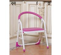 FMHCTN Silla de Oficina Plegable para el hogar, Estructura de Acero, Silla de Escalera Interior Engrosada, Silla de salón para reuniones, Silla de Entrenamiento (Color: Negro) (Rosa) interesting
