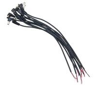 FMHXG 10 cables de codo CC macho hembra de 90 grados, cable de carga individual, cable de conexión de alimentación de vigilancia para cámara IP inalámbrica, CCTV, cámara de seguridad, conector jack