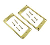 FMHXG 2 anillos de montaje de marco de guitarra eléctrica Humbucker con tornillos, color dorado
