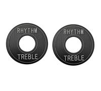 FMHXG 2 arandelas de interruptor de palanca de guitarra, placa de aleación de aluminio, anillo de arandela agudos para piezas de repuesto de guitarra eléctrica, color negro