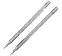 FMHXG 2 bolígrafos de corte de cuero de acero inoxidable, herramienta de contorno para colgantes, 1 punta redonda, 1 punta puntiaguda de 4.72 x 0.25 pulgadas, herramienta de mano para tallar cuero