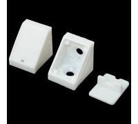 FMHXG 20 soportes de esquina de plástico en ángulo recto de 90 grados, soporte de esquina para puerta de estante con cubierta de nailon grueso para tablero, conector de gabinete, tamaño pequeño,