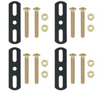 FMHXG 4 piezas de fijación de tabla de cama, soporte de suspensión a juego, piezas macho y hembra de 4.33 pulgadas de largo, placa de reparación de muebles, de metal, resistente, conector de soporte