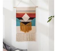 FMIYJUN Tapiz tejido de macramé para colgar en la pared, 50 x 85 cm, tapices estampados bohemios bohemios para apartamento, dormitorio, decoración del hogar