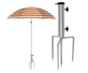 FMKLDENA Soporte de Sombrilla Playa, Soporte de Sombrilla Extraíble, Soporte de Sombrilla con Pincho, Ancla De Sombrilla para Playa para Césped, Pesca, Jardín, Playa