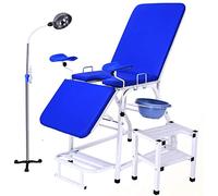 FMOGGE Cama de Examen Ginecológico, Empotrada Plegable Portátil con Reposapiés Soporte De Luz Reflectante para Salón De Belleza De Hospital, Clínica