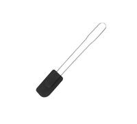 FMprofessional Espátula de Silicona, Mango de Acero Inoxidable, 28 x6x3 cm, Espátula de Repostería, Resistente a Alta Temperatura +230ºC, Apta para Lavavajillas, Color Negro, 1 ud.