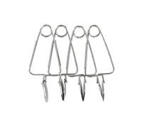 Fackelmann Pinzas de Caracol x4, Acero Inoxidable, Gris, 18 x 12 x 2 cm