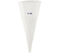 FMProfessional Manga Pastelera 40Cm, algodón recubierto de poliuretano, recubierto, color blanco. 2 ud-s