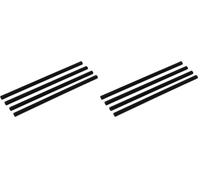 FMprofessional Pajitas de plástico de 6 x 150 mm de diámetro, pajitas reutilizables de plástico, pajitas sostenibles (color: negro), cantidad: 1 x 50 unidades (Paquete de 2)