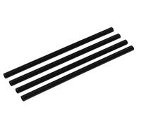 FMprofessional Pajitas de plástico de 6 x 150 mm de diámetro, pajitas reutilizables de plástico, pajitas sostenibles (color: negro), cantidad: 1 x 50 unidades