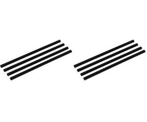 FMprofessional Pajitas de plástico de 6 x 150 mm de diámetro, pajitas reutilizables de plástico, pajitas sostenibles (color: negro), cantidad: 1 x 50 unidades (Paquete de 2)