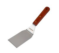 FMprofessional Paleta para Plancha, Paleta Profesional para Cocinar a la Plancha y a la Parrilla, Paleta para Hamburguesas, Acero Inoxidable y Mango de Madera, 30x7 cm, 1 ud.